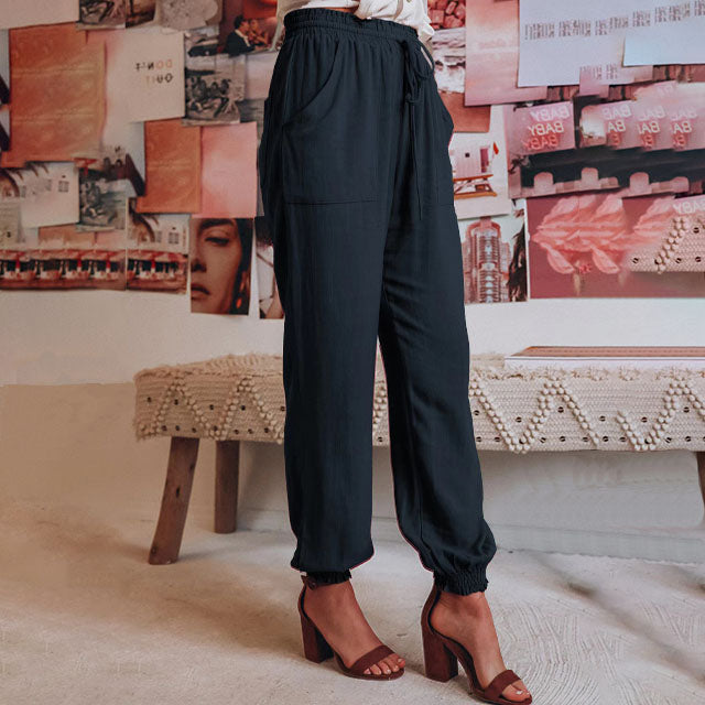 Louise | Elegant trousers with drawstring