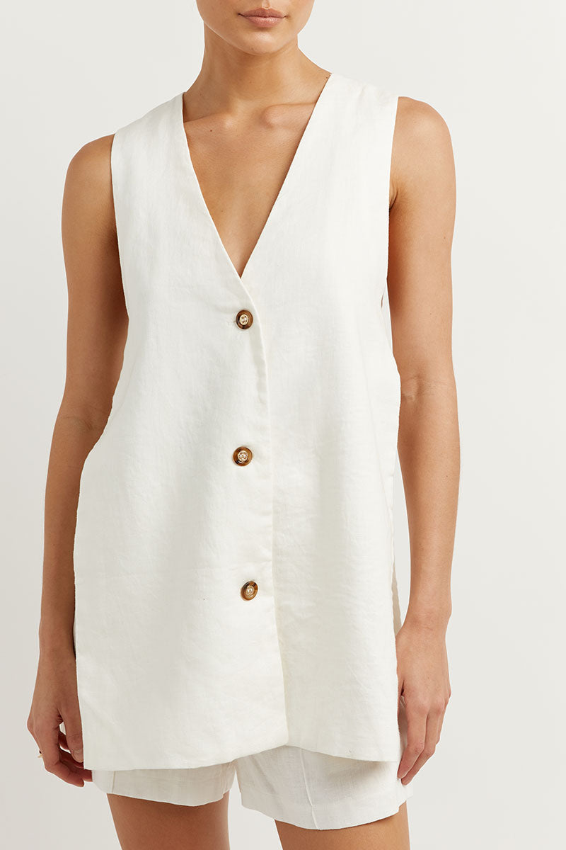 Matilda | Sleeveless set with buttons