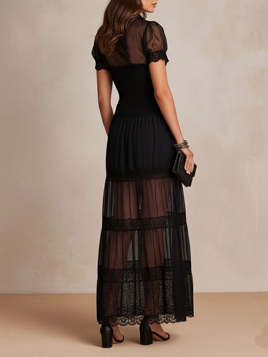 Beatrice Lace Insert Maxi Dress