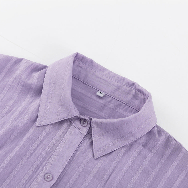 Hannah | Airy set consisting of a buttoned blouse and shorts