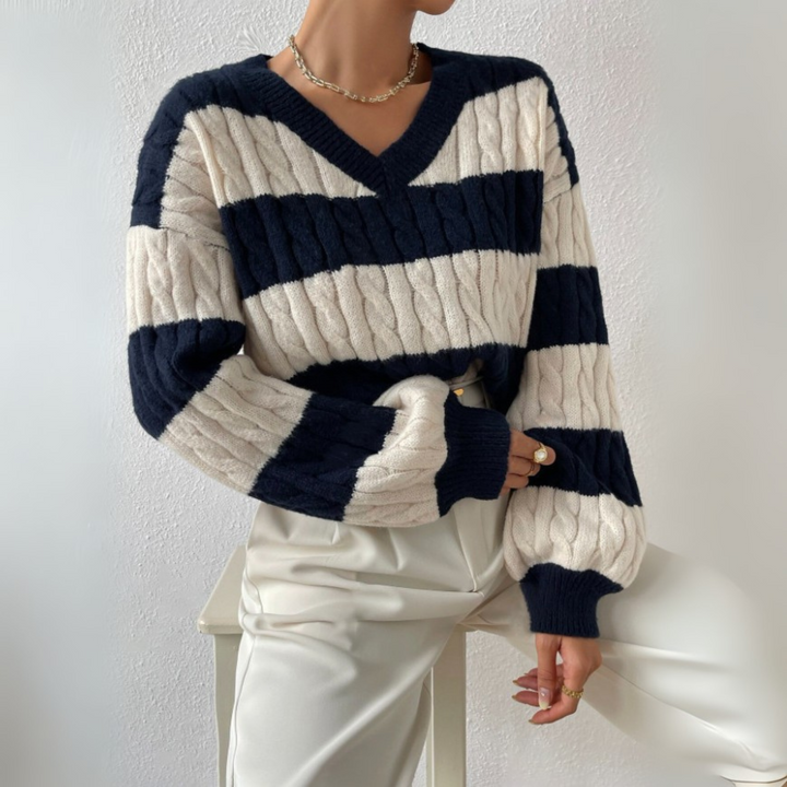 Gemma | Comfy V-Neck Long Sleeve Sweater