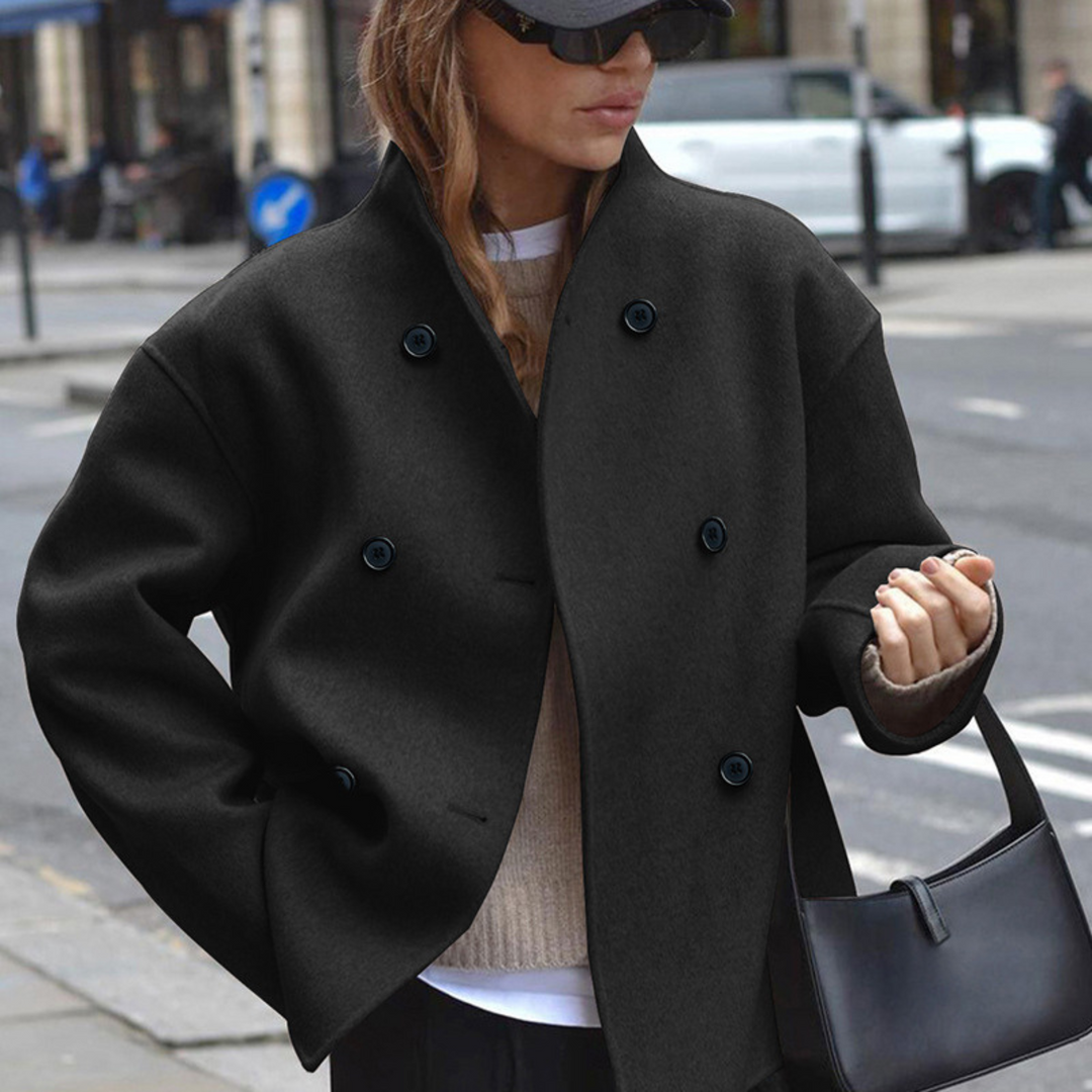 Isla | Cosy Long Sleeve Stand Collar Coat