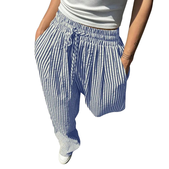 Hayley | Classic Striped Print Summer Trousers