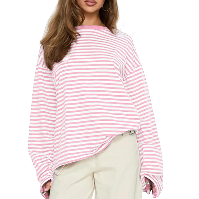 Alice | Fashionable Striped Long-Sleeve T-Shirt