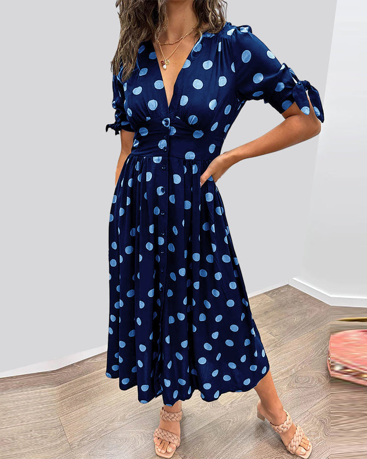 Bonnie - Elegant Polka Dot Dress