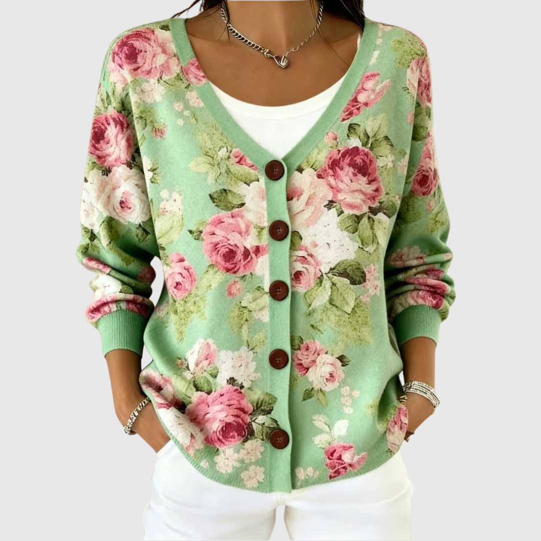 Rose | Comfortable knitted cardigan with buttons