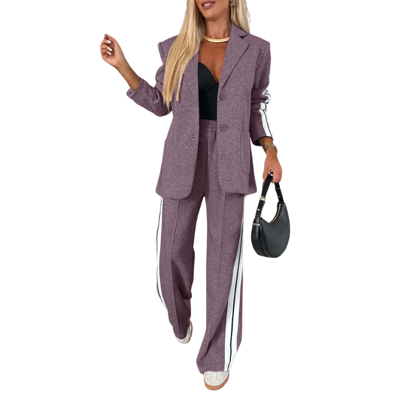 Hannah | Casual Striped Two-Piece Set