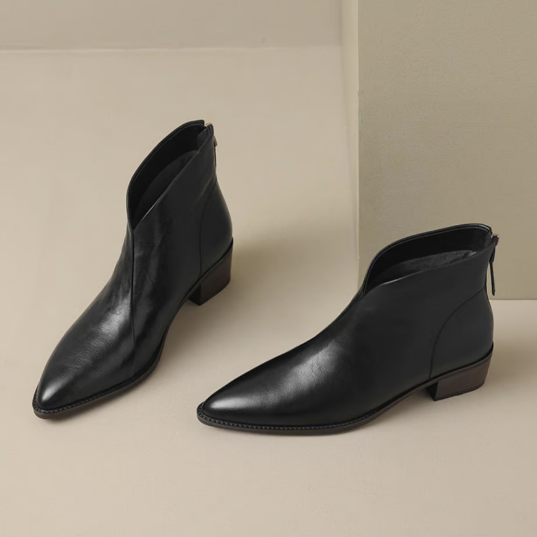 Chloe - Luxury Low-Heel Ankle Boots