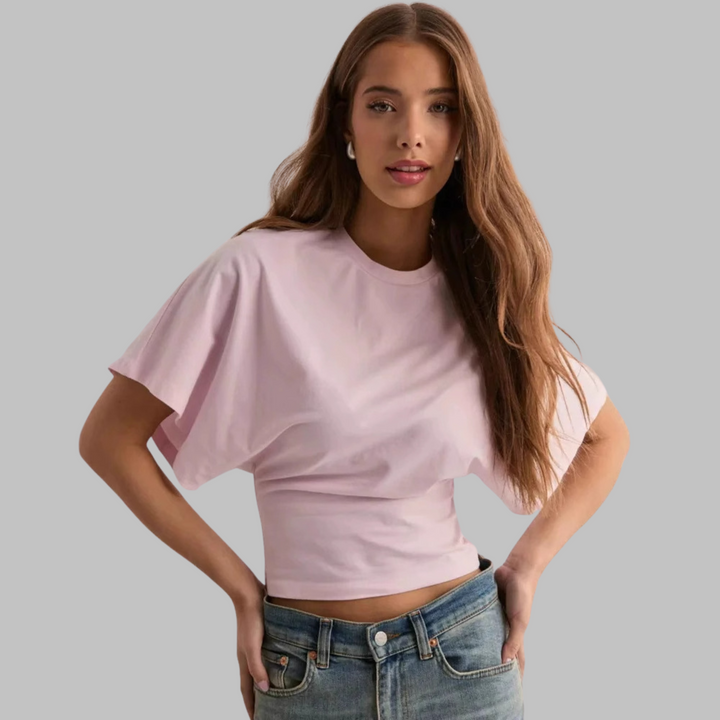 Abigail | Casual Fitted Half Sleeve Round Neck Top