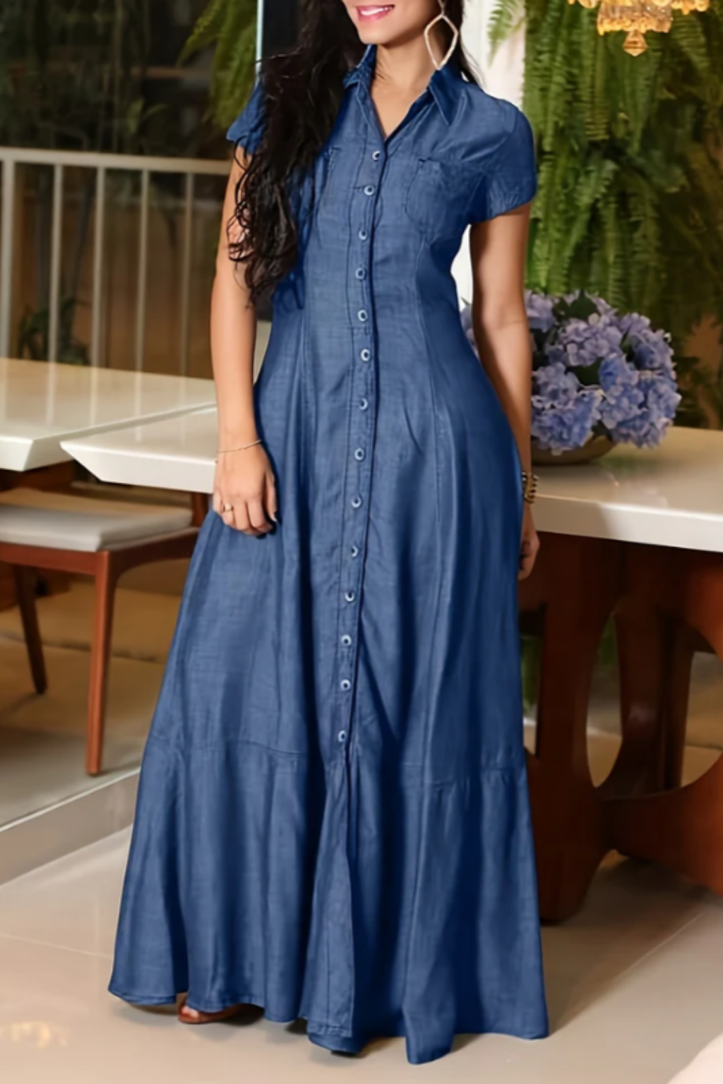 Daisy - Long Denim Dress