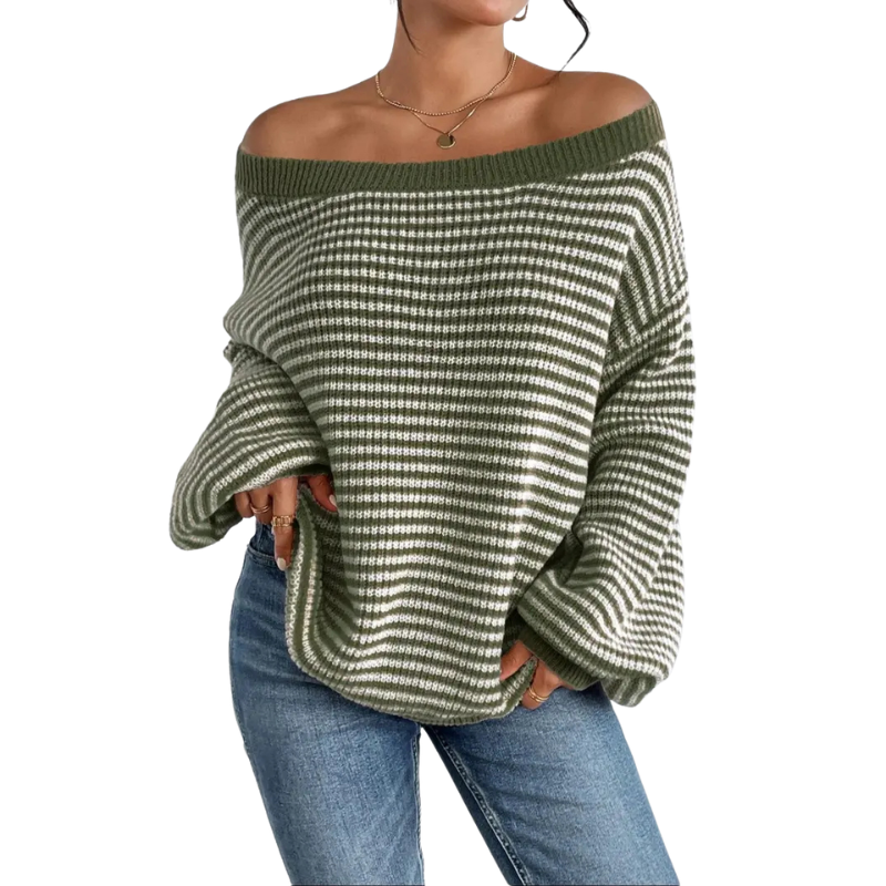 Grace | Casual All-Season Ladies Striped Sweater