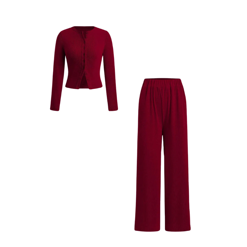 Natalie | Stylish Ribbed Two Piece Casual Set