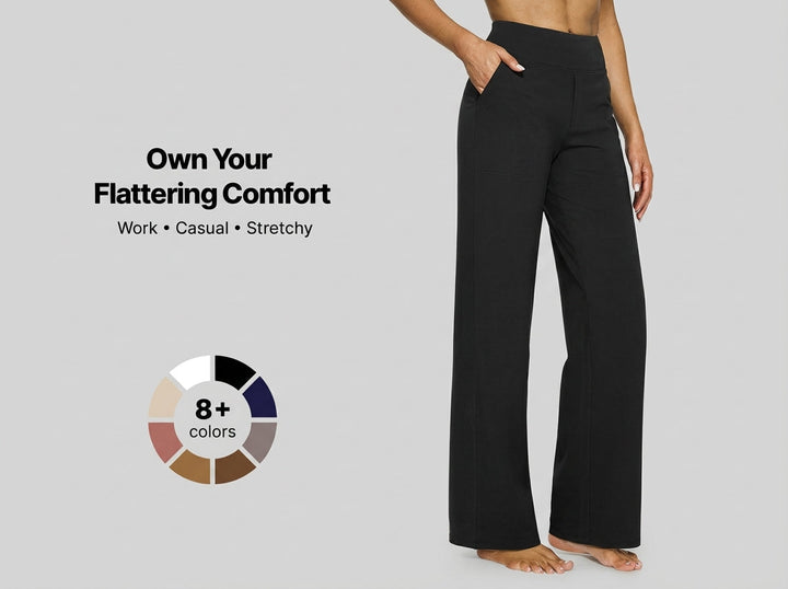 Saskia | Comfortable High-Waist Wide Leg Pants for Yoga and Outdoor Fun