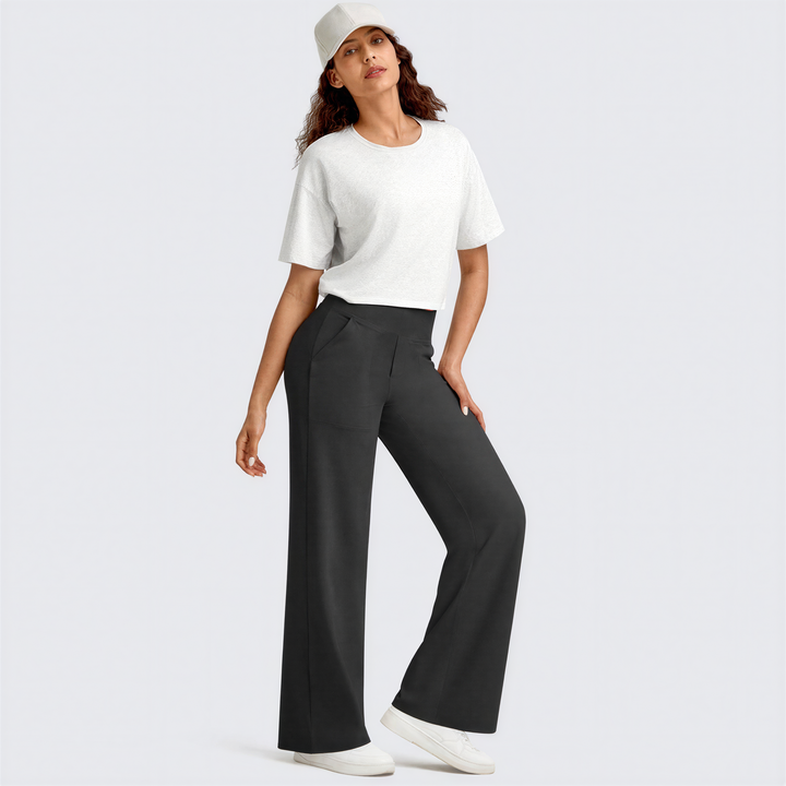 Saskia | Comfortable High-Waist Wide Leg Pants for Yoga and Outdoor Fun