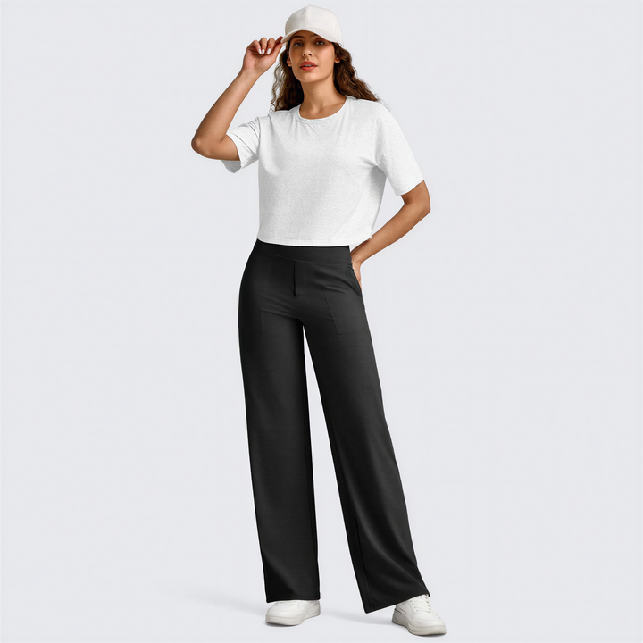 Saskia | Comfortable High-Waist Wide Leg Pants for Yoga and Outdoor Fun