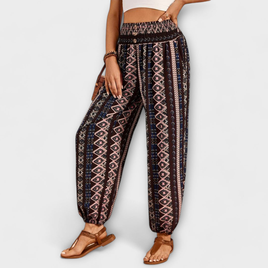 Grace - Ethnic Graphic Wide Leg Pants