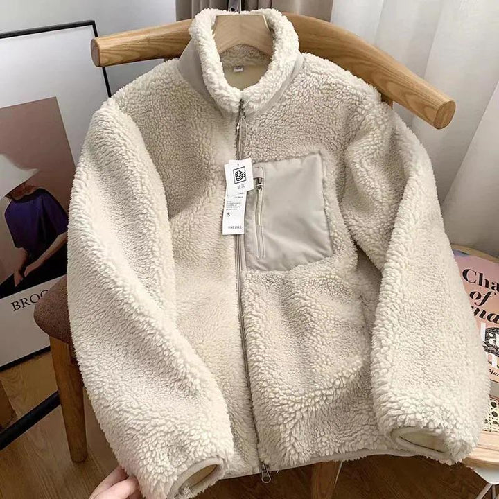 Poppy | Comfy Long Sleeve Zip-Up Plush Winter Jacket
