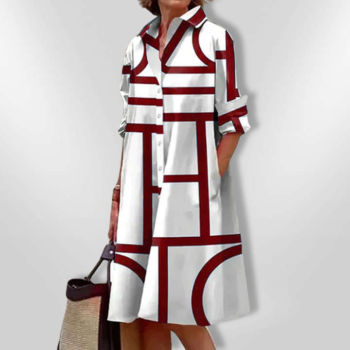 Imogen - Geometric Midi Dress