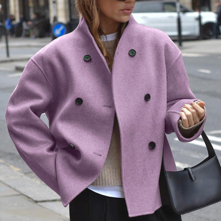 Isla | Cosy Long Sleeve Stand Collar Coat