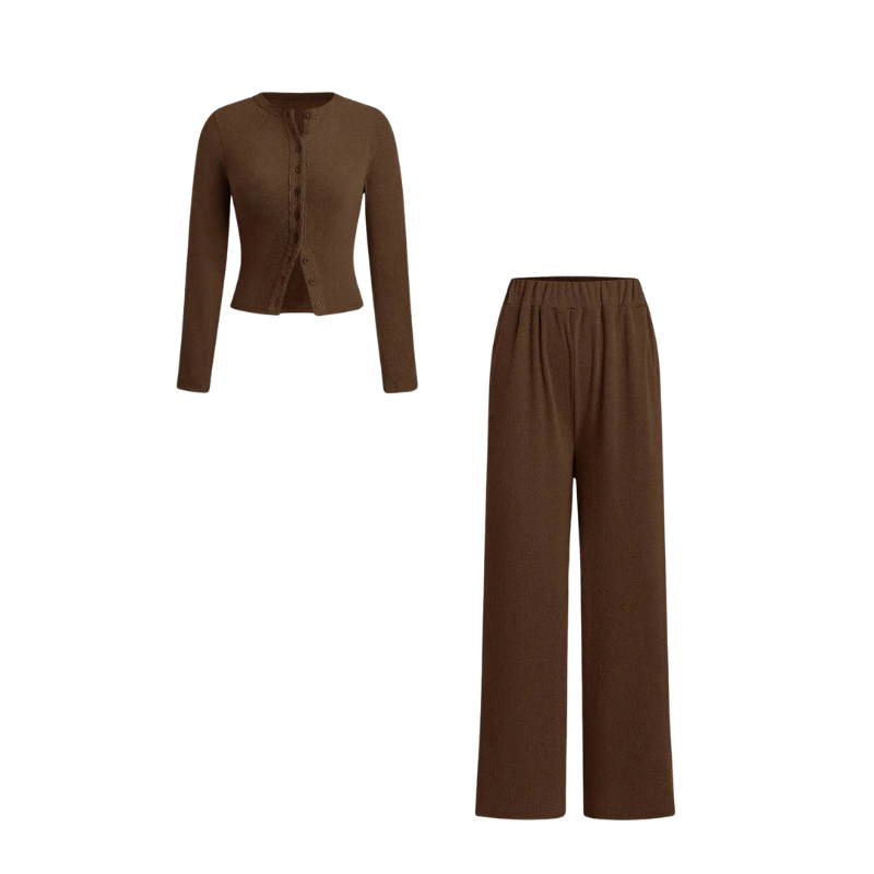 Natalie | Stylish Ribbed Two Piece Casual Set