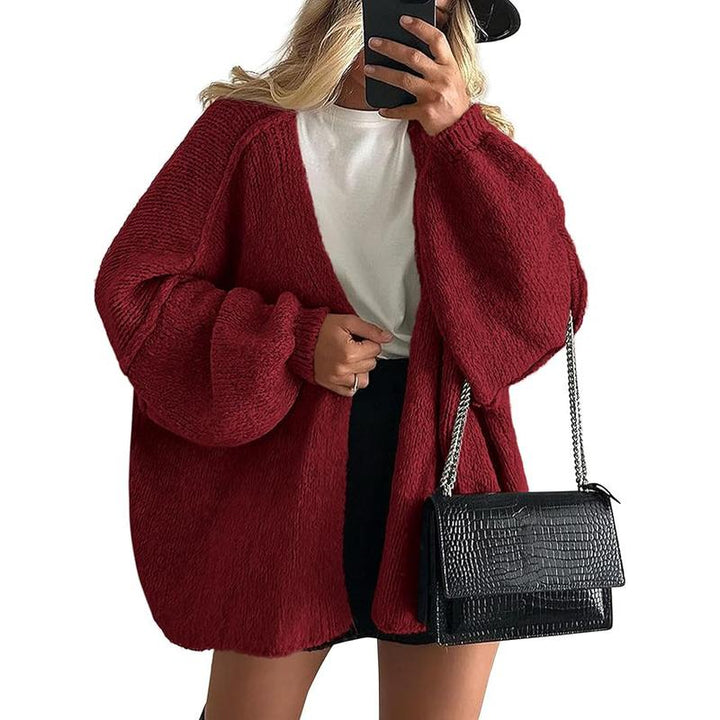 Hayley | Oversized Fit Lantern Sleeve Autumn Knit Cardigan