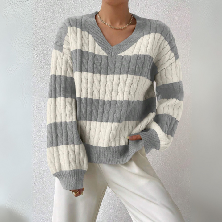 Gemma | Comfy V-Neck Long Sleeve Sweater