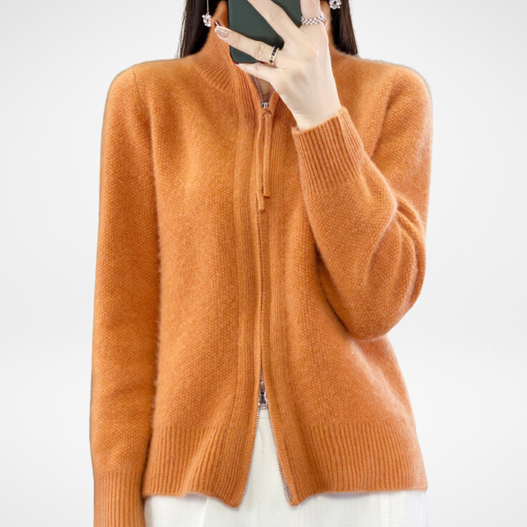 Samantha | Minimalist Zip Sweater