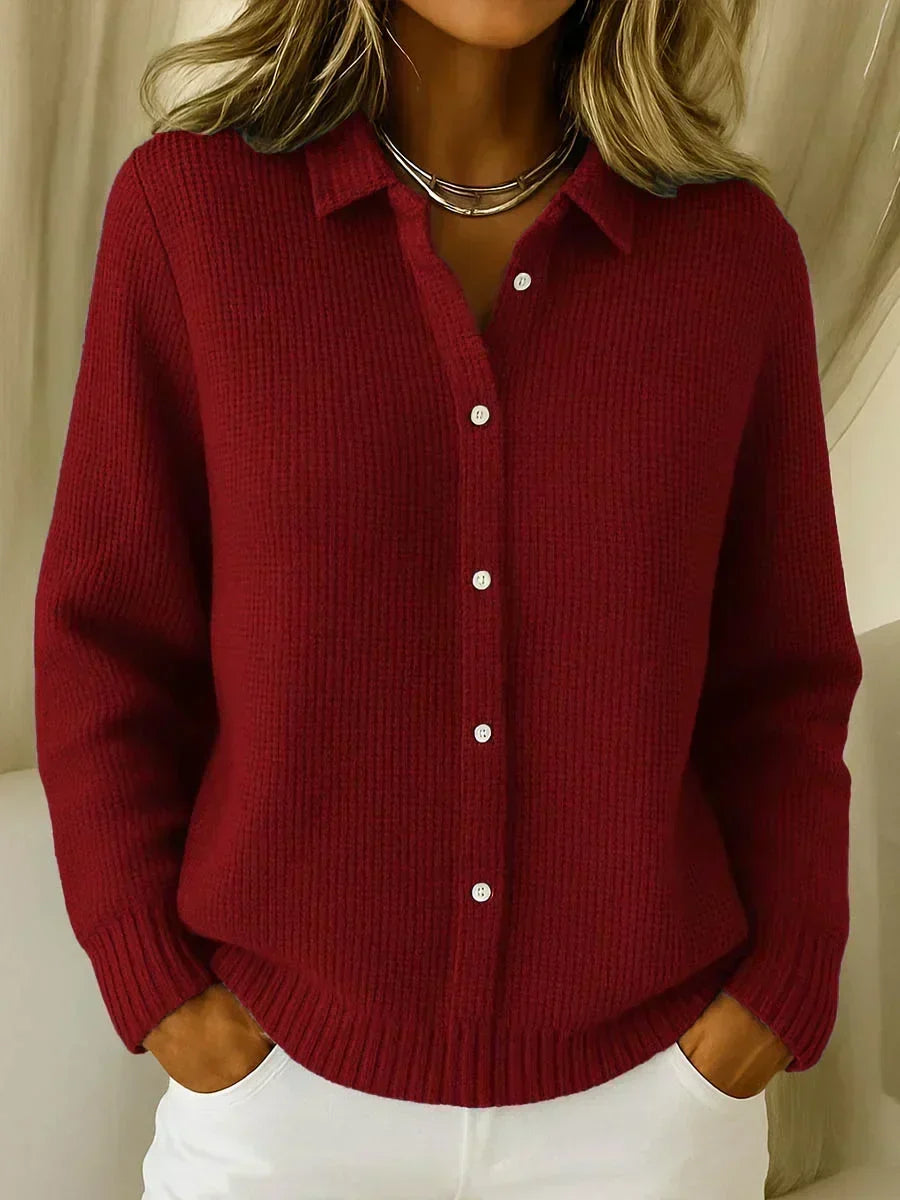 Katrina | Textured cardigan with buttons