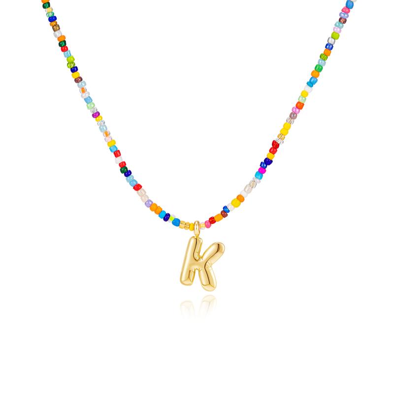 Naomi | Colorful Bubble Letter Necklace