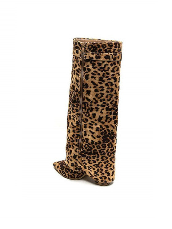 Scarlett | Leopard Suede Boots
