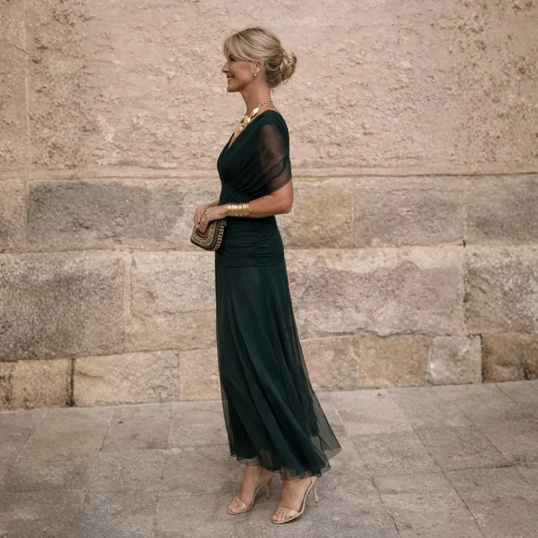 Ottoline Elegant Green Dress
