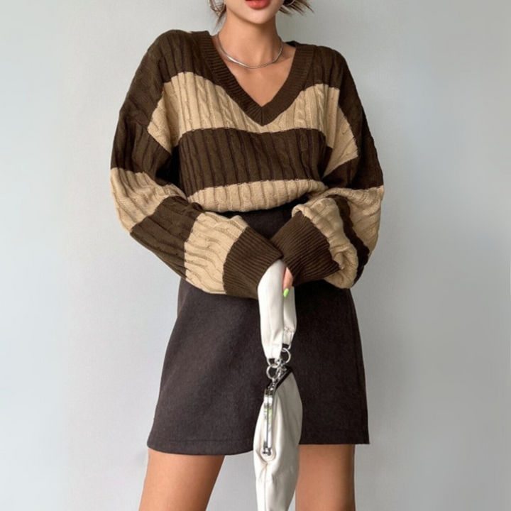 Gemma | Comfy V-Neck Long Sleeve Sweater