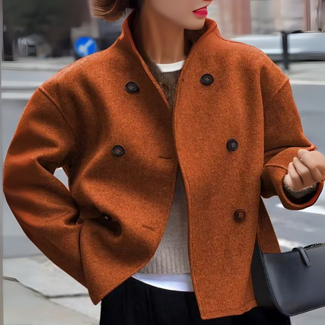 Isla | Cosy Long Sleeve Stand Collar Coat