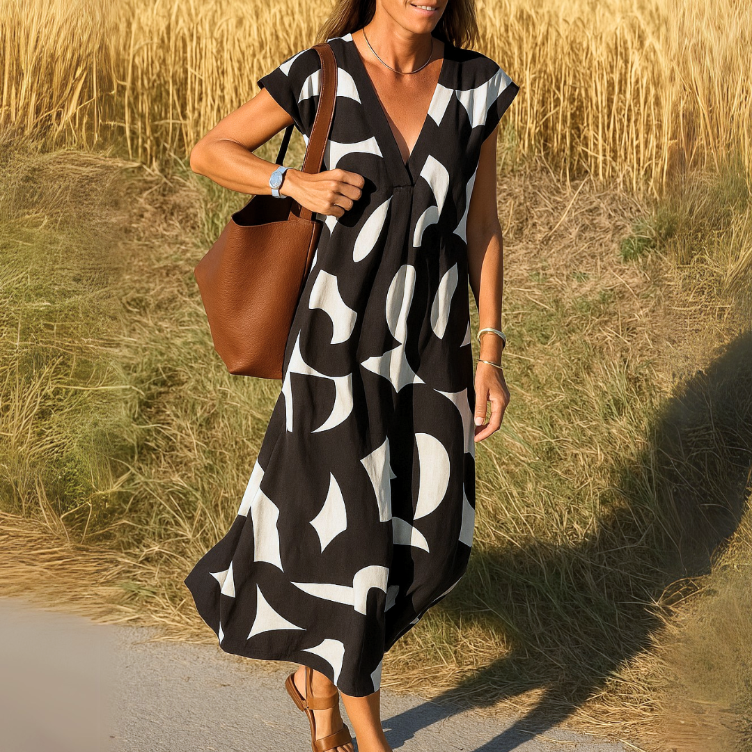 Isla - Flowing V-Neck Dress