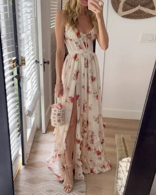 Hannah - Shaping Floral Midi Dress