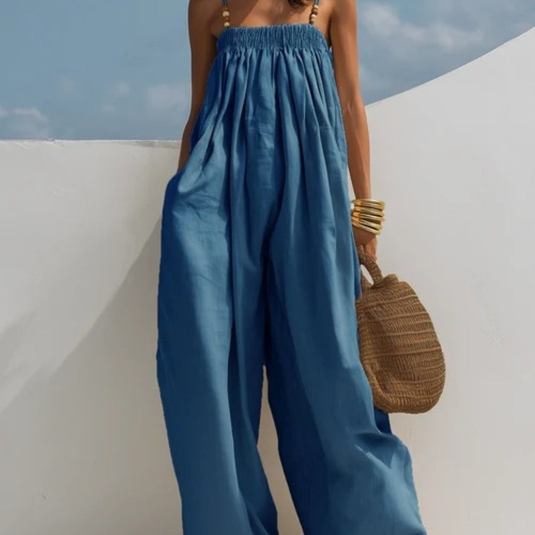 Violet - Denim Wide-Leg Jumpsuit