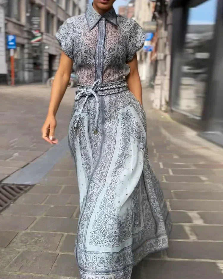 Magdalena | Printed two piece boho set
