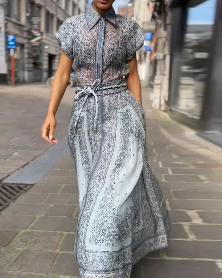 Magdalena | Printed two piece boho set