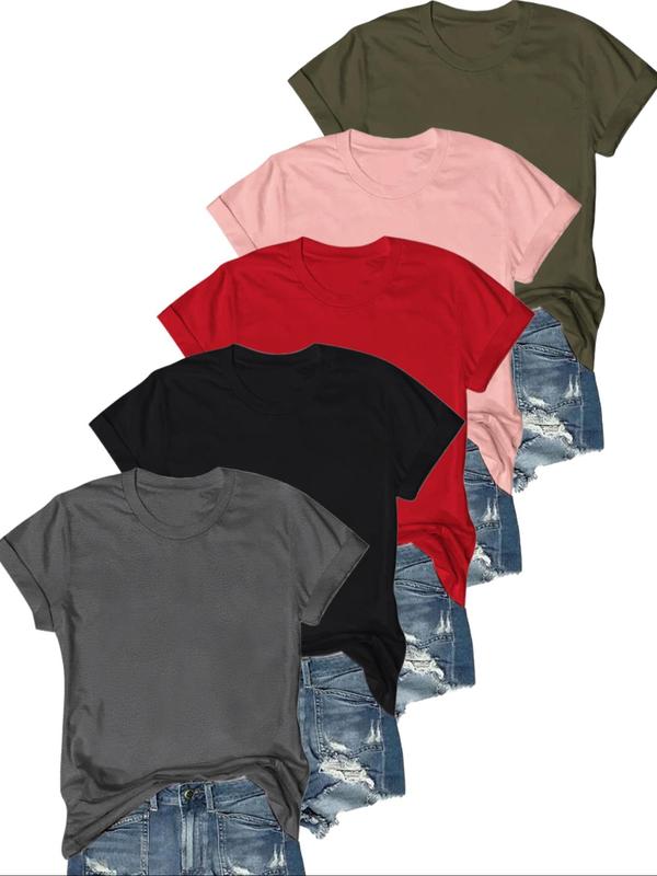 Jasmine | Casual Short Sleeve Tee (Pack of 5)