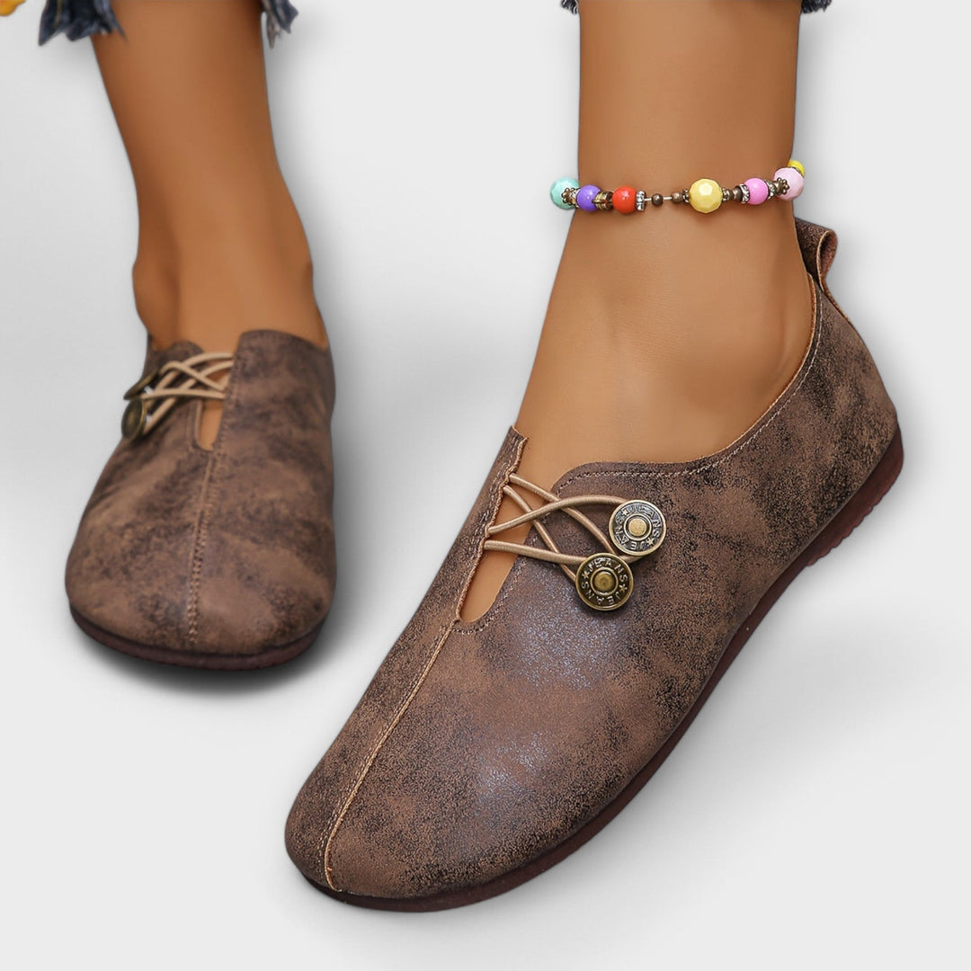 Bonnie - Leather Ballet Flats