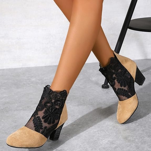 Scarlett | Chic Lace Heeled Boots
