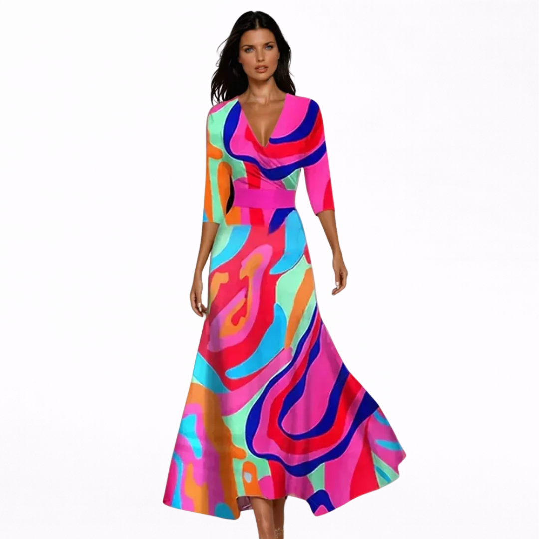 Hedwig | Elegant maxi dress with a floral pattern