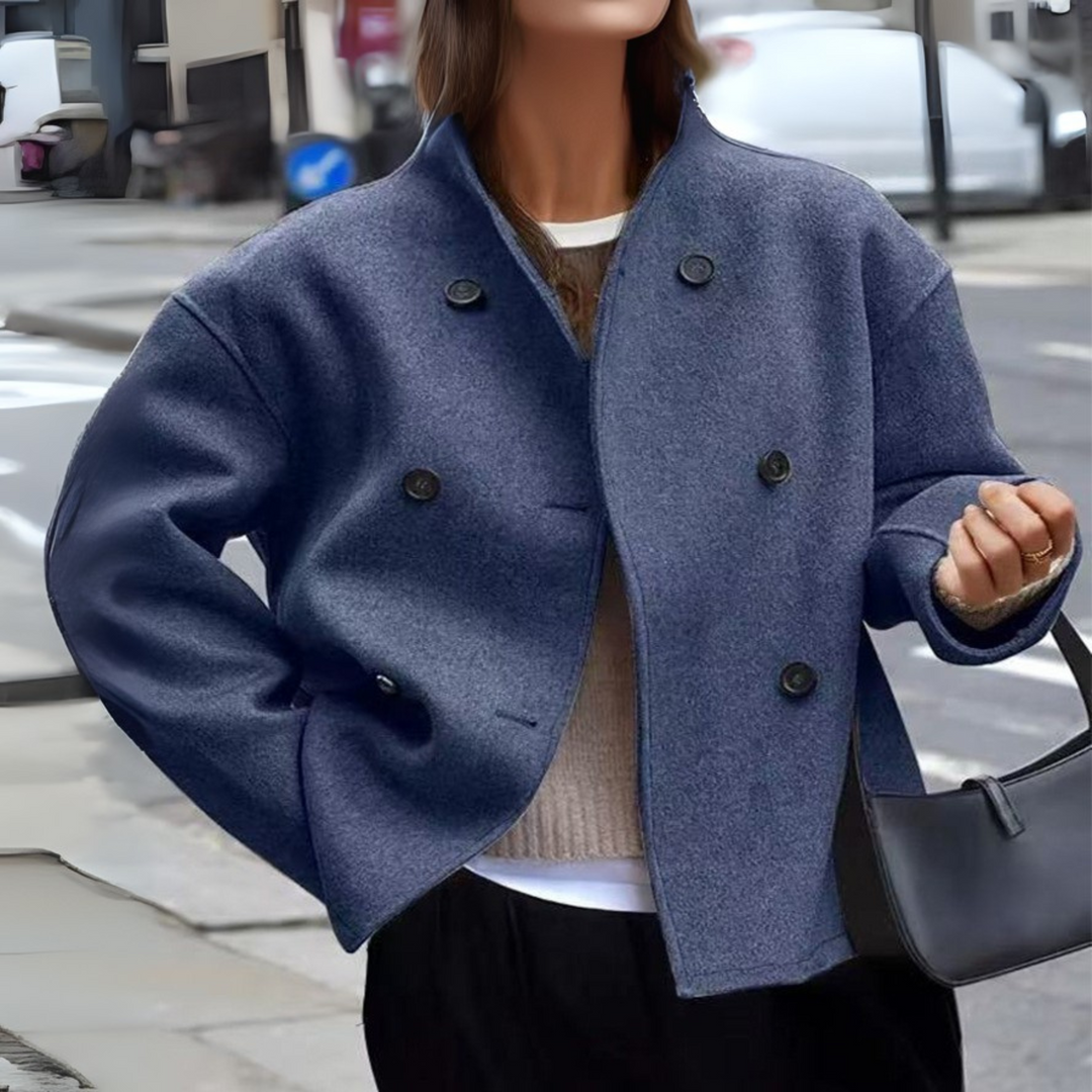 Isla | Cosy Long Sleeve Stand Collar Coat