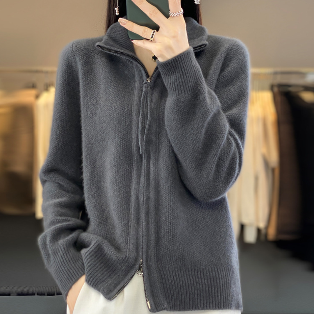 Samantha | Minimalist Zip Sweater