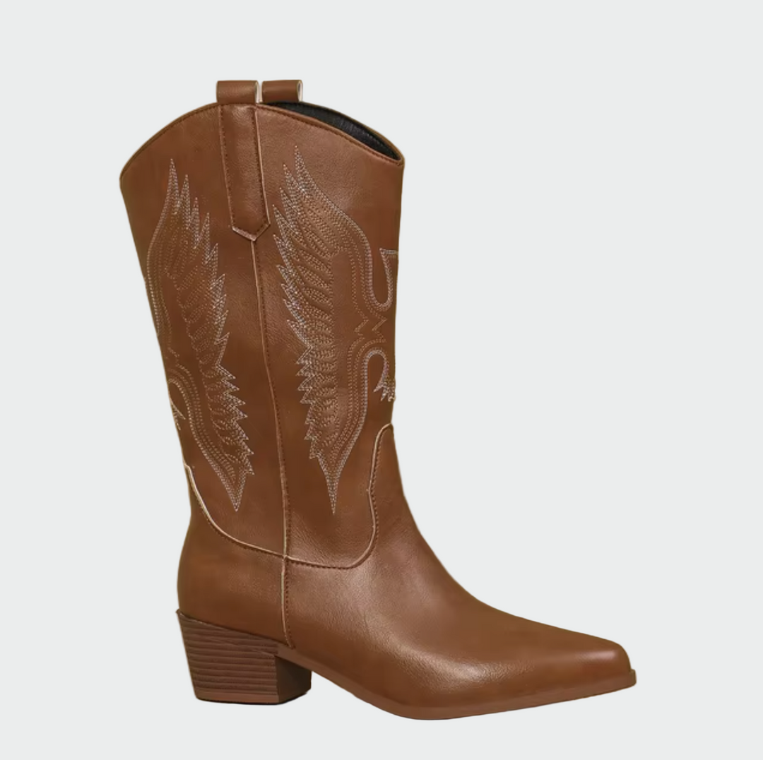 Charlotte - Leather Western Cowboy Boots