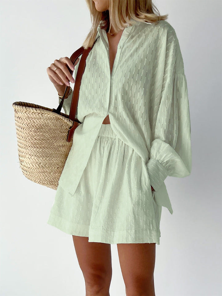 Evie | Lightweight blouse and shorts set