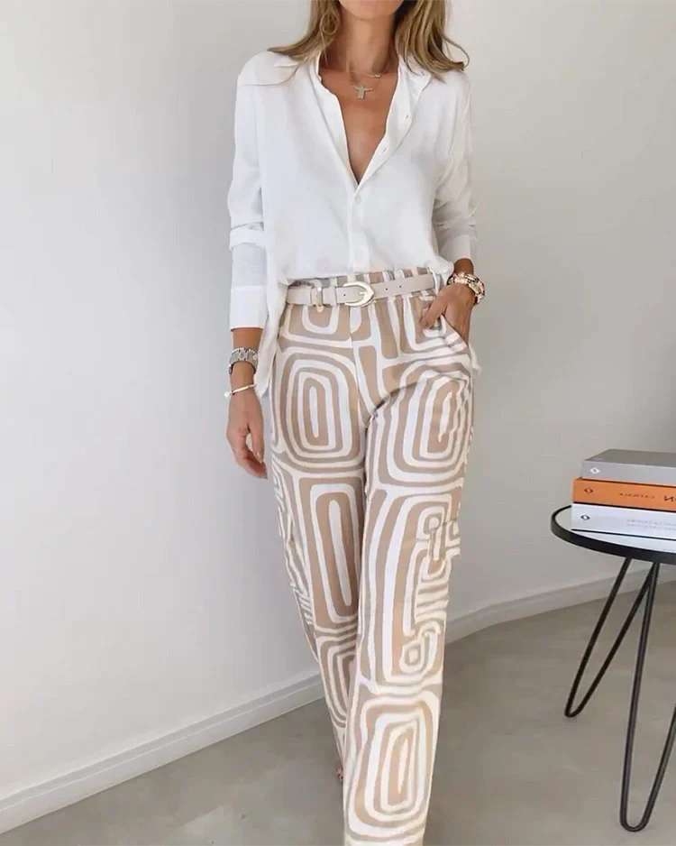 Lotte | Comfortable and elegant set (free belt)