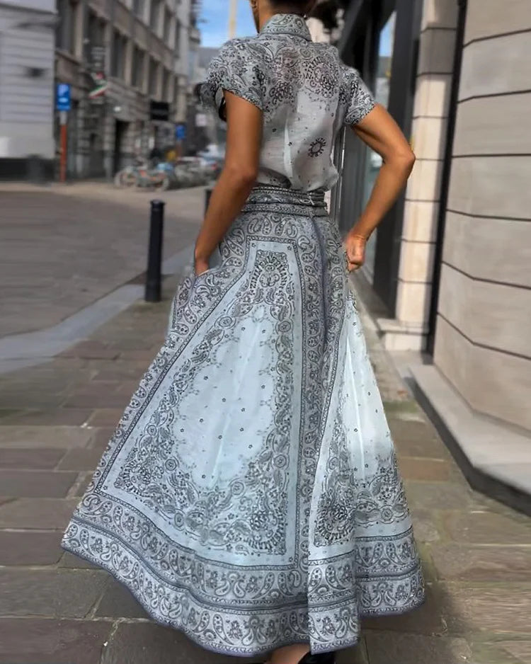 Magdalena | Printed two piece boho set