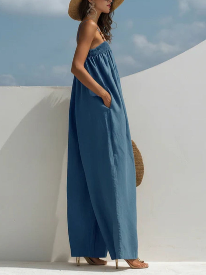 Violet - Denim Wide-Leg Jumpsuit