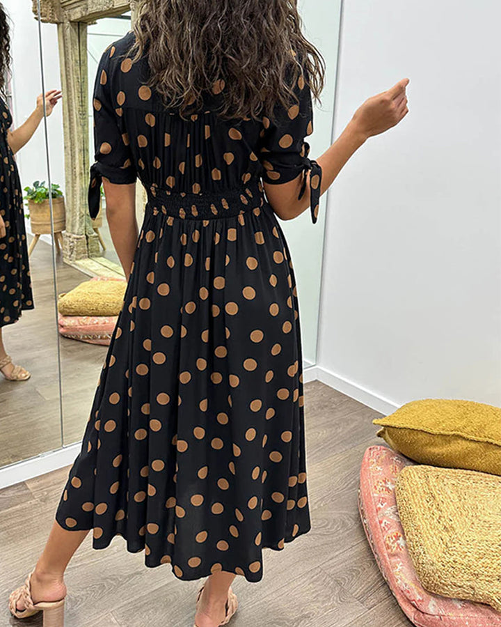 Bonnie - Elegant Polka Dot Dress